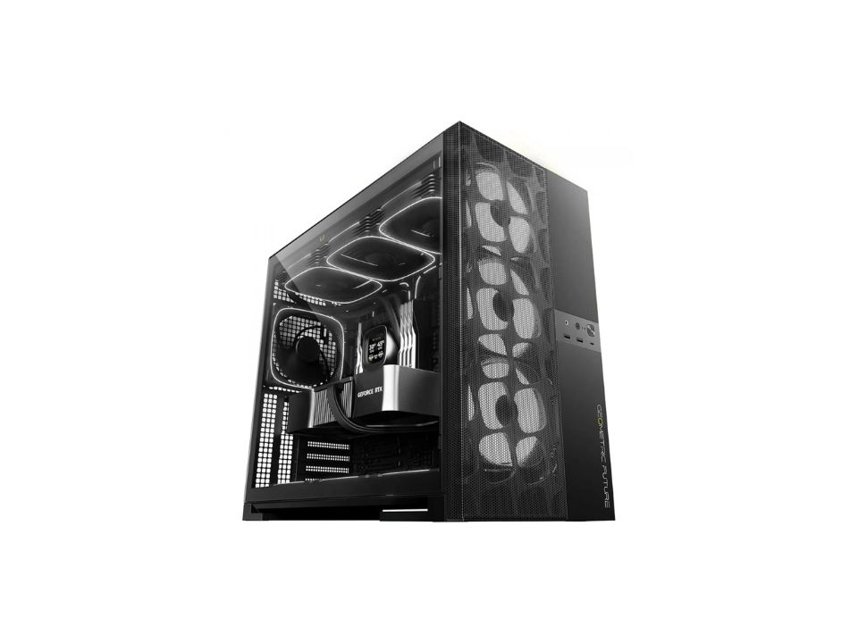 Gabinete ATX GEOMETRIC FUTURE Model 5 Vent Black c/ 5 Fans [GEO-M5VF-B] - SEM FONTE (2U3/1U3C/HDAP3/VT/FL/5F)