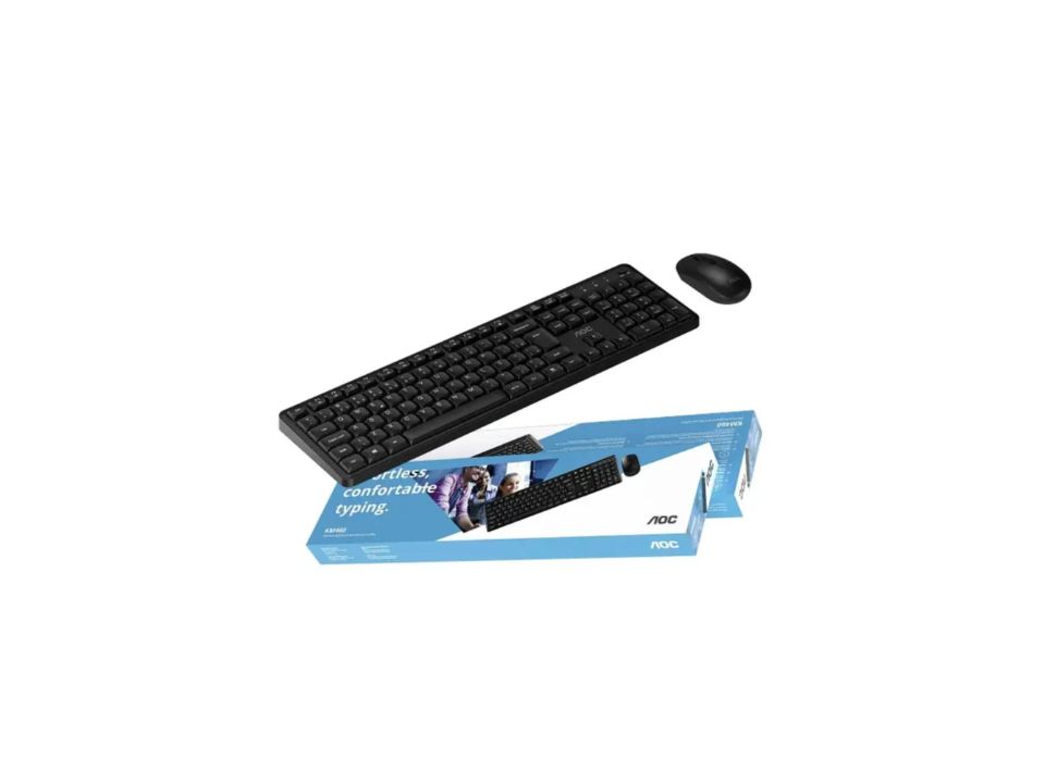 Kit Teclado + Mouse Sem Fio USB AOC KM460 Black [KM460B/FG]