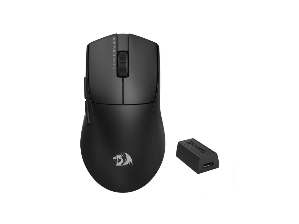Mouse Sem Fio Gamer USB Óptico REDRAGON King Pro 4K [M916-PRO-4K] (26000 DPI) Preto