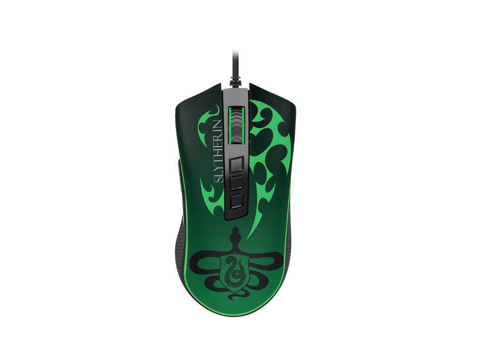 Mouse Gamer USB Óptico REDRAGON x HARRY POTTER Slytherin [HP-711S] (12400 DPI) Preto
