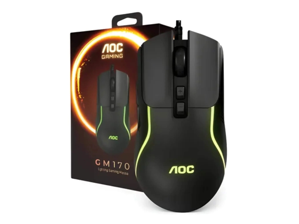 Mouse Gamer USB AOC GM170 [GM170B/LA] (7200 DPI) Preto