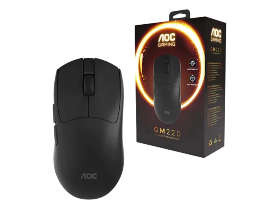 Mouse Sem Fio Gamer USB AOC GM220 [GM220B/LA] (8000 DPI) Preto