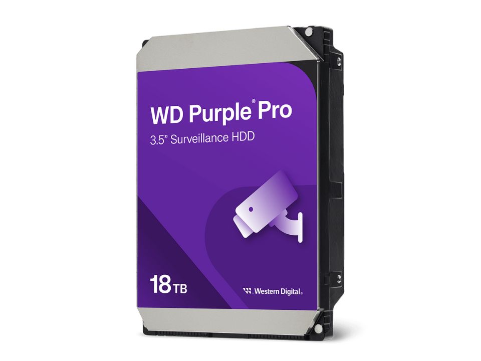 Hard Disk WESTERN DIGITAL PURPLE PRO 18TB 7200RPM 512MB SATA 6Gb/s [WD181PURP] (CFTV/24x7)