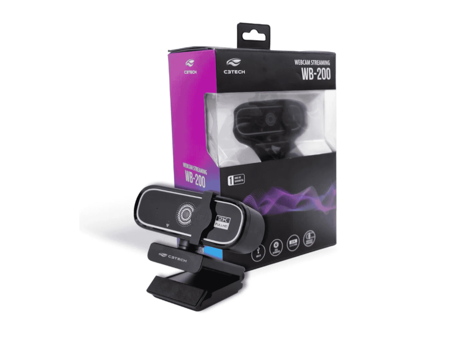 Webcam C3TECH 1080P [WB-200BK] USB (Full HD)