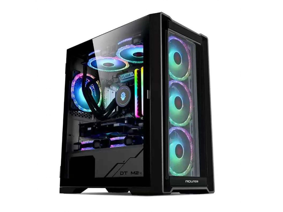Gabinete Micro ATX ROUND5 Astra Black [R5-ASTRA-B-2185] - SEM FONTE (2U2/1U3/HDA/VT/FI/0F)