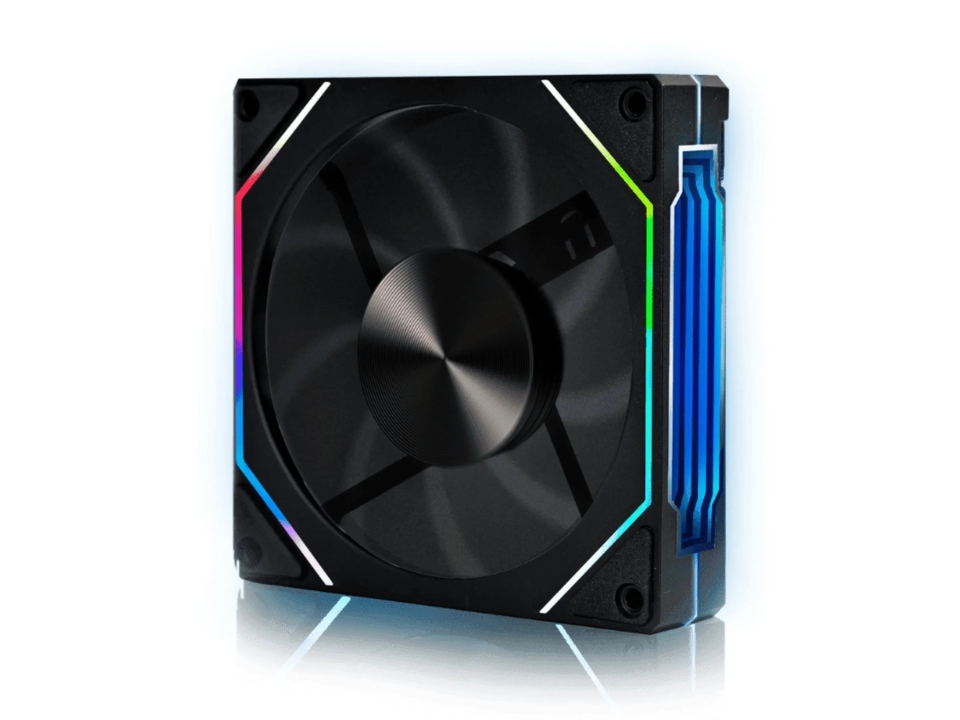 Fan/Exaustor ARGB p/ Gabinete 12 x 12 cm ROUND5 Nordwind Black Reverse [R5-NORDWIND-RV-B-2195]