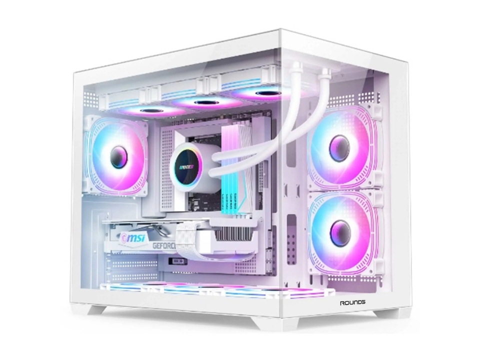 Gabinete Micro ATX ROUND5 Blast White [R5-BLAST-W-2188] - SEM FONTE (1U2/1U3/HDA/VT/FL/0F)