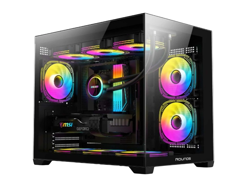 Gabinete Micro ATX ROUND5 Blast Black [R5-BLAST-B-2187] - SEM FONTE (1U2/1U3/HDA/VT/FL/0F)