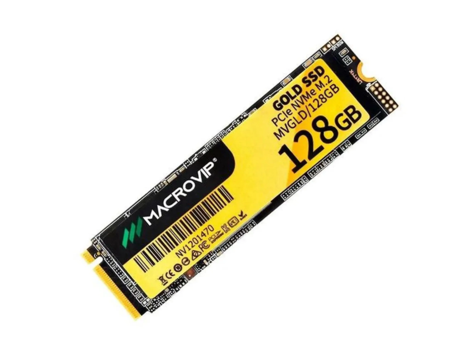 SSD MACROVIP Gold 128GB [MVGLD/128GB] M.2 2280 NVMe PCIe x4 Gen3 (L=1600MB/s / E=1000MB/s)