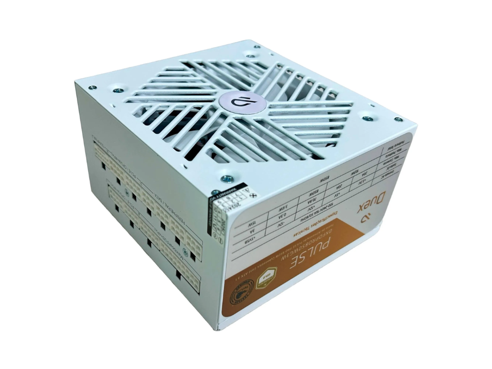 Fonte ATX DUEX Pulse 850W White Edition [DXFOPRO850WG3W] PFC Ativo / Modular / Cybenetics Gold / 12VHPWR c/ Cabo de Força