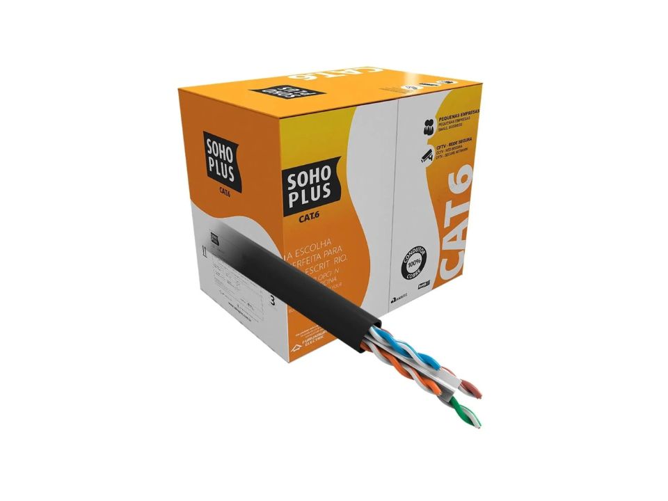 Cabo de Rede FURUKAWA SOHOPLUS U/UTP CAT.6 CMX Preto [23400187] (Preço unitário por metro)