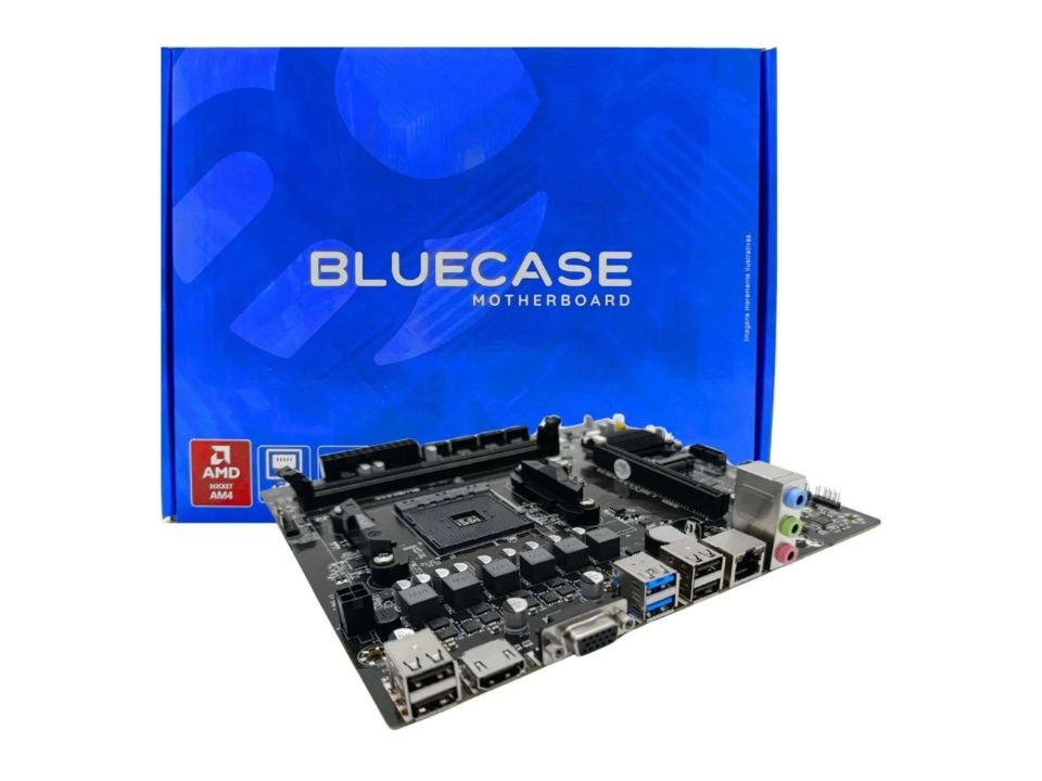 MB BLUECASE BMBA320-D3HGU-M2BX p/ AMD AM4 2xDDR4/1xPCI-e/4xSATA/1xM.2 NVMe