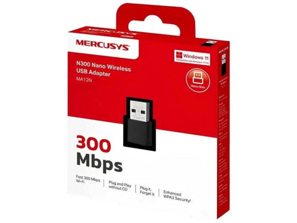Wireless USB Adapter MERCUSYS MW300UM (300Mbps)