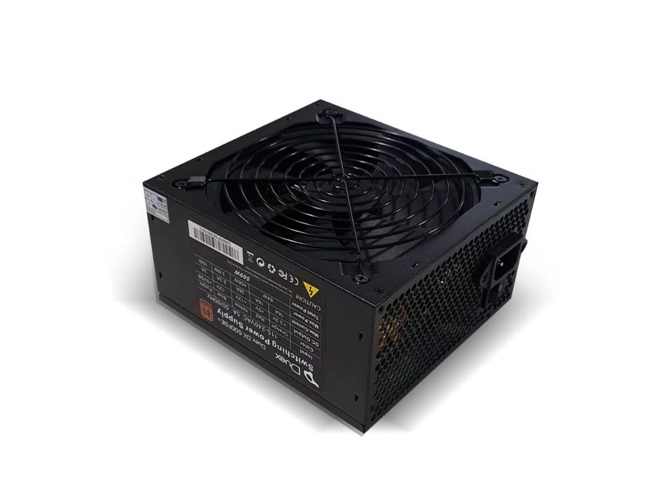 Fonte ATX DUEX 500W Black [DX 500FSE] PFC Ativo c/ Cabo de Força