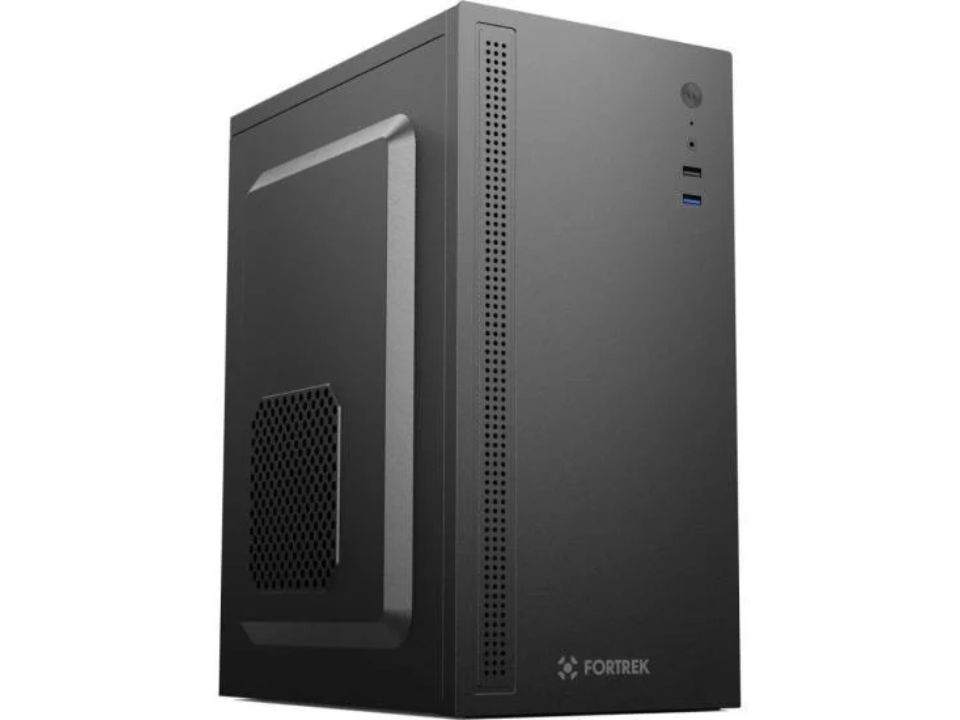 Gabinete Micro ATX FORTREK GO12 Compact Preto - SEM FONTE (1U2/1U3/HDA/FS/0F)