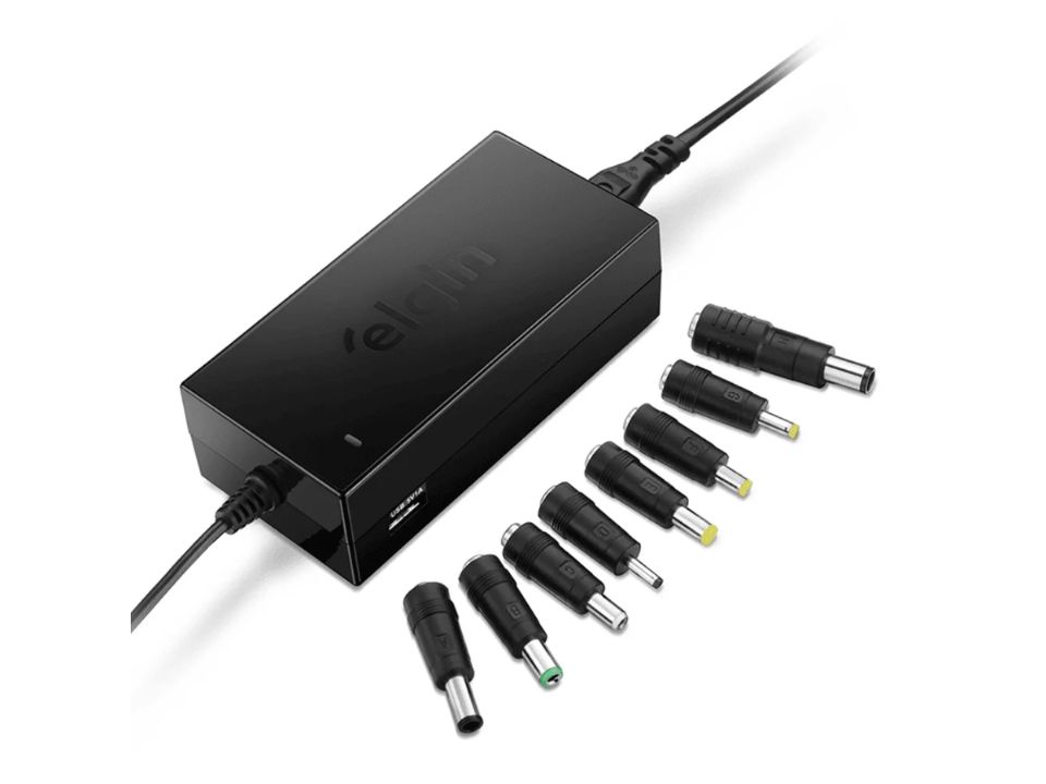 Fonte Universal p/ Notebook ELGIN 90W (12V~24V) c/ 9 Adaptadores