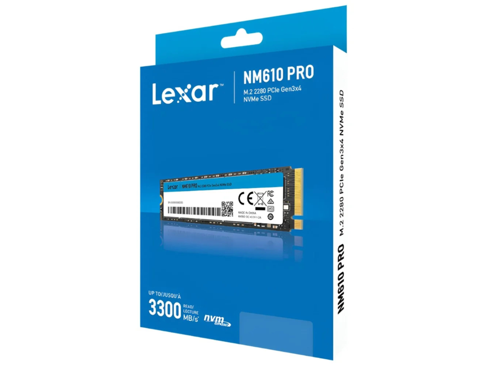 SSD LEXAR NM610 PRO 1TB [LNM610P001T-RNNNG] M.2 2280 NVMe PCIe x4 Gen3 (L=3300MB/s / E=2600MB/s)