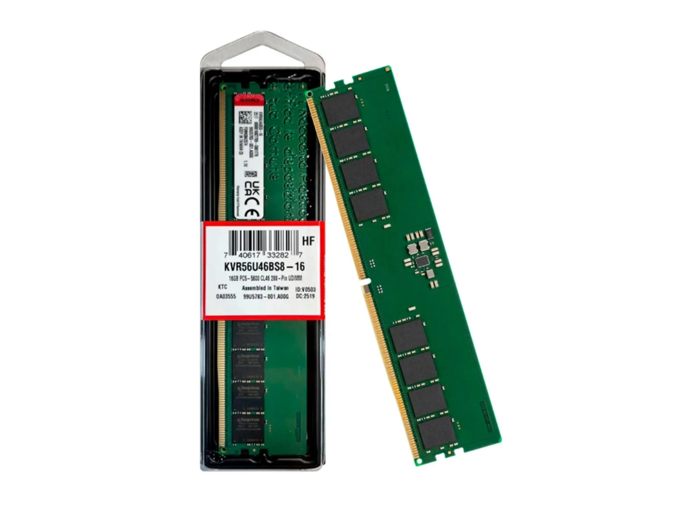 Memória 16GB DDR5 5600MHz/1.1V (PC5-44800) KINGSTON ValueRAM [KVR56U46BS8-16]