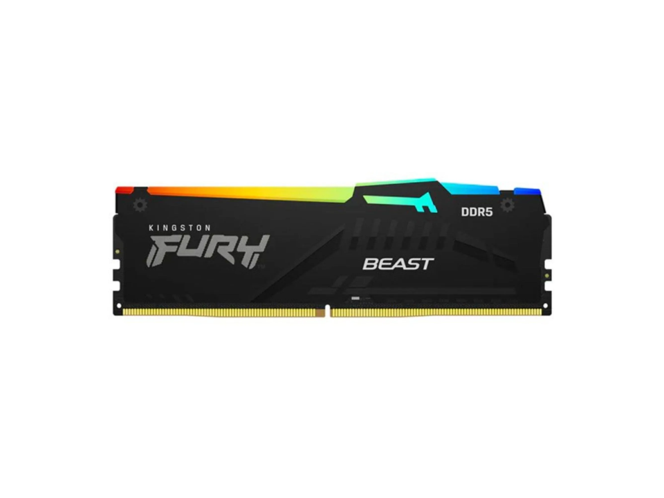 Memória 16GB DDR5 5200MHz/1.25V (PC5-41600) KINGSTON FURY Beast RGB [KF552C40BBA-16]