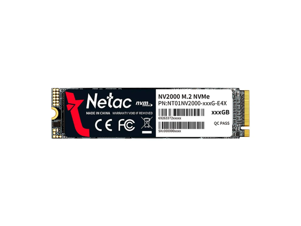 SSD NETAC NV2000 512GB [NT01NV2000-512-E4X] M.2 2280 NVMe PCIe x4 Gen3 (L=2500MB/s / E=1950MB/s)