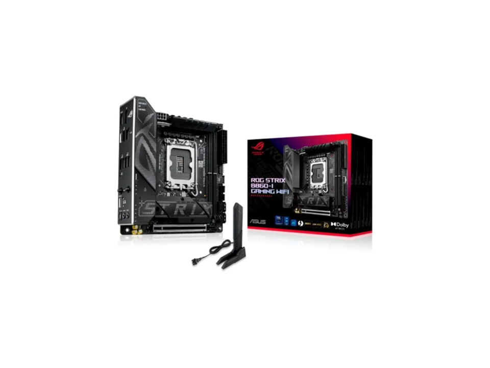 MB ASUS ROG STRIX B860-I GAMING WIFI p/ Intel LGA1851 2xDDR5/1xPCI-e/4xSATA/2xM.2