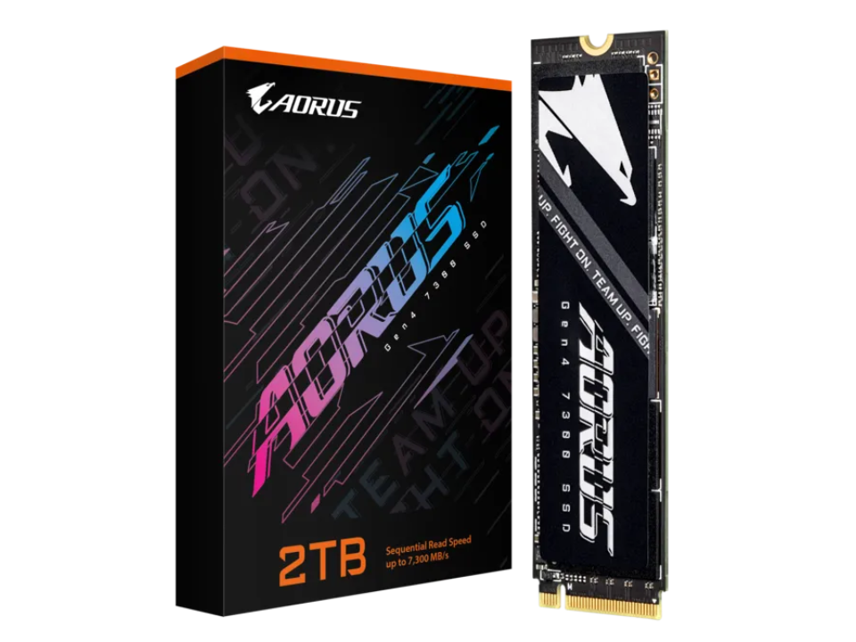 SSD GIGABYTE AORUS Gen4 7300 2TB [AG4732TB N] M.2 2280 NVMe PCIe x4 Gen4  (L=7300MB/s / E=6850MB/s)