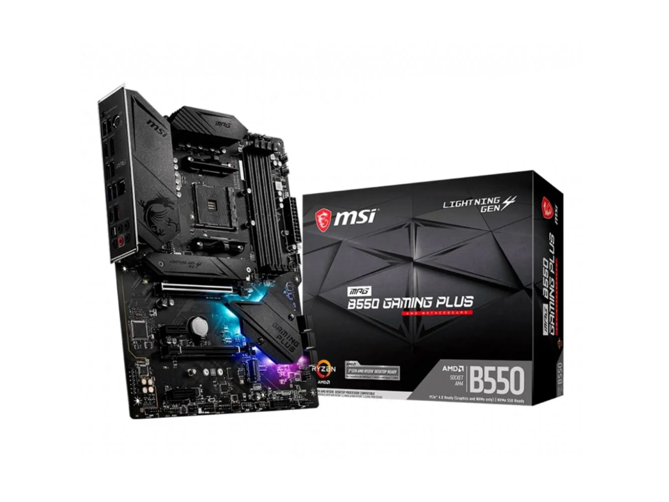 MB MSI MPG B550 GAMING PLUS p/ AMD AM4 4xDDR4/2xPCI-e/6xSATA/2xM.2