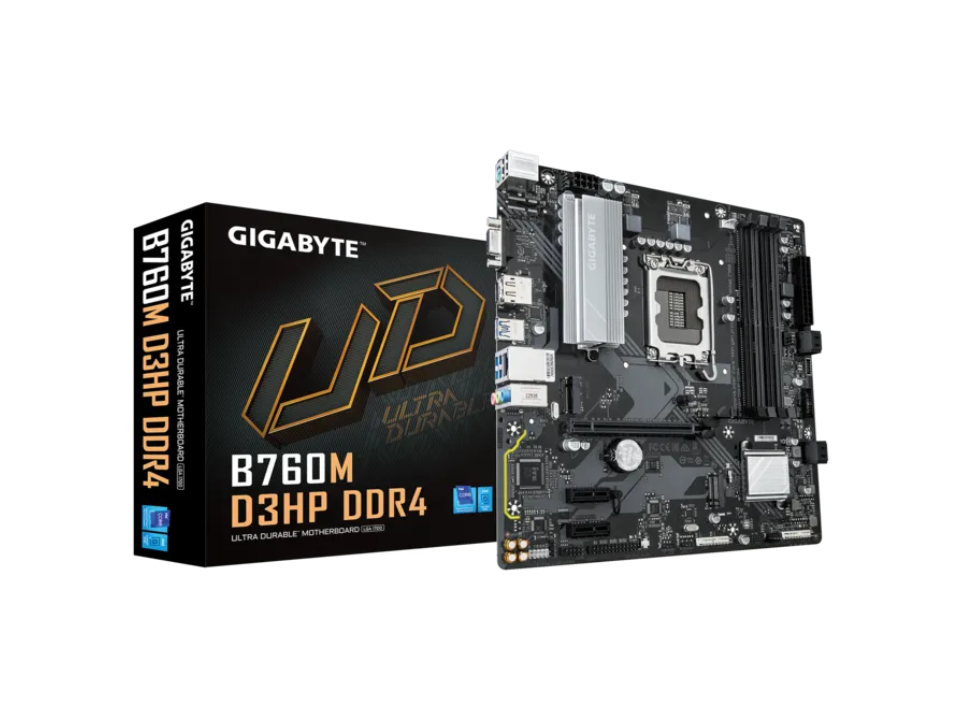 MB GIGABYTE B760M D3HP DDR4 p/ Intel LGA1700 4xDDR4/1xPCI-e/4xSATA/2xM.2