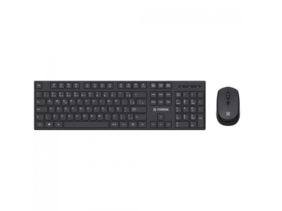 Kit Teclado + Mouse Sem Fio USB FORTREK CW11 [84458] Preto