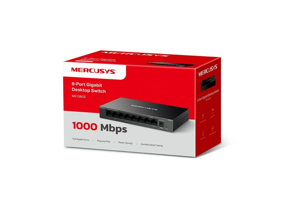 Switch 08 portas Gigabit MERCUSYS [MS108GS]