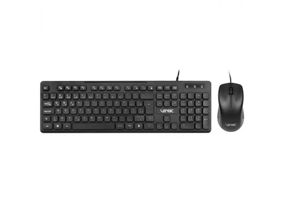Kit Teclado + Mouse USB VINIK Slim Chocolate Preto [SC100]